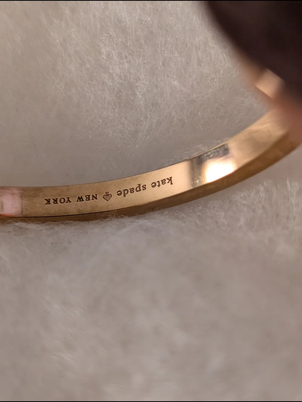 kate spade Rose Gold Crystal Station Bangle Bracelet - Picture 5 of 7